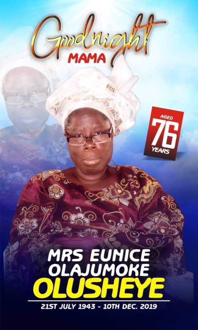 Wife of Former CAC President Mrs E. O. Olusheye Buried